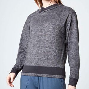 Mondetta Melange Long Sleeve Hoodie - Purple/Charcoal XXL